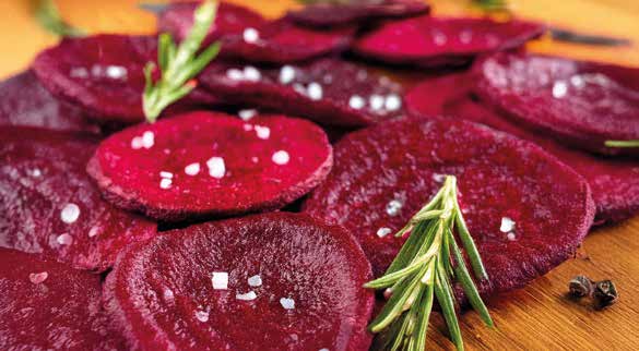 Chips di barbabietola al rosmarino e sale marino