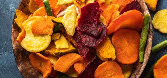 Chips di carote alle erbe