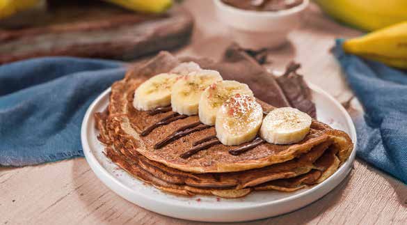 Crêpes di banana e cioccolato essiccate