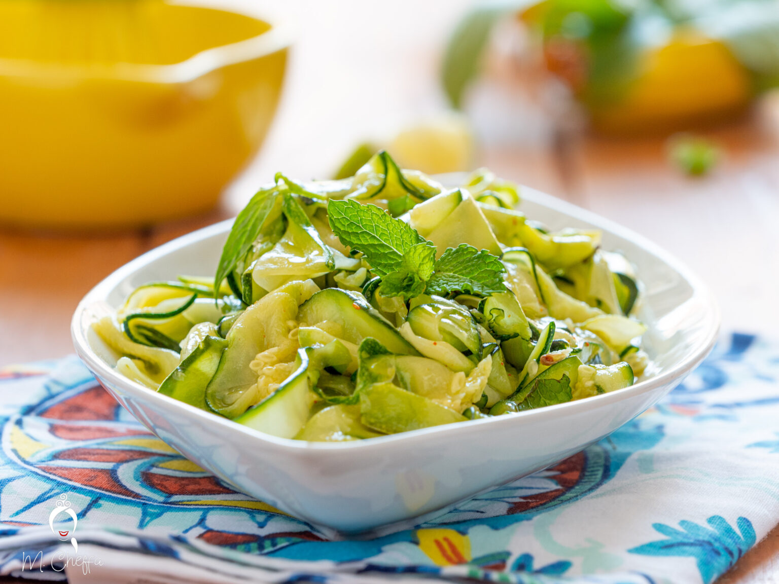 Edamame e zucchine alla menta